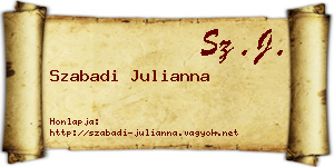 Szabadi Julianna névjegykártya
