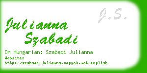 julianna szabadi business card